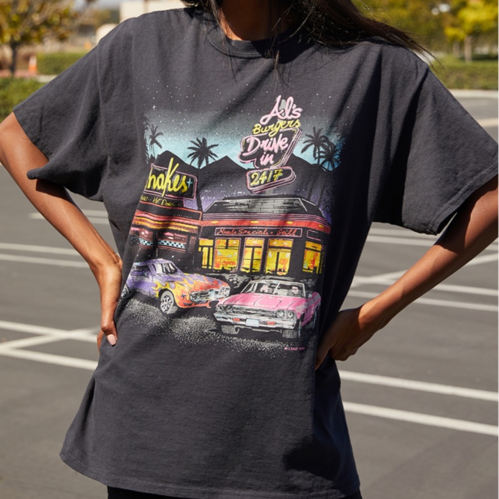 John Galt Al’s Diner Oversized Tee